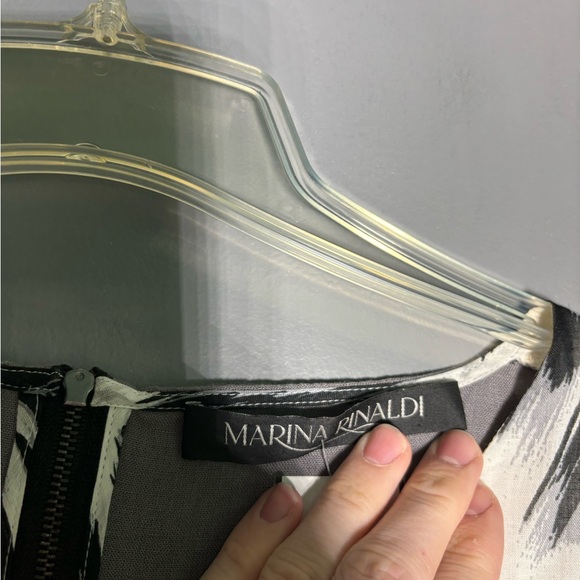 Marina Rinaldi Dumas Linen Leopard Print Short Sleeve Shift Dress Size 18 - Picture 4 of 6